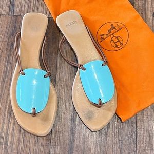Hermès leather sandals